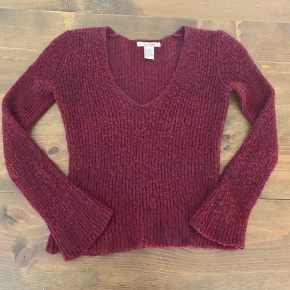 Free People V Neck Sweater - Picture 2 of 5